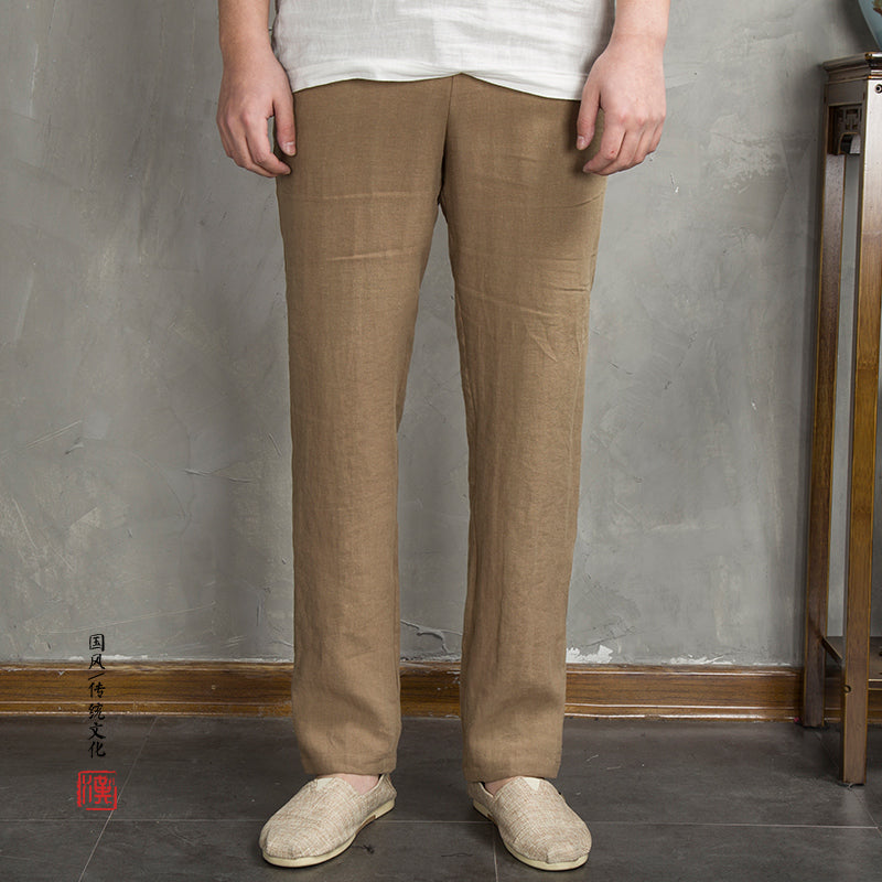 Summer Loose Breathable Drawstring Tatting Trousers Men Blazer - Tophatter Daily Deals