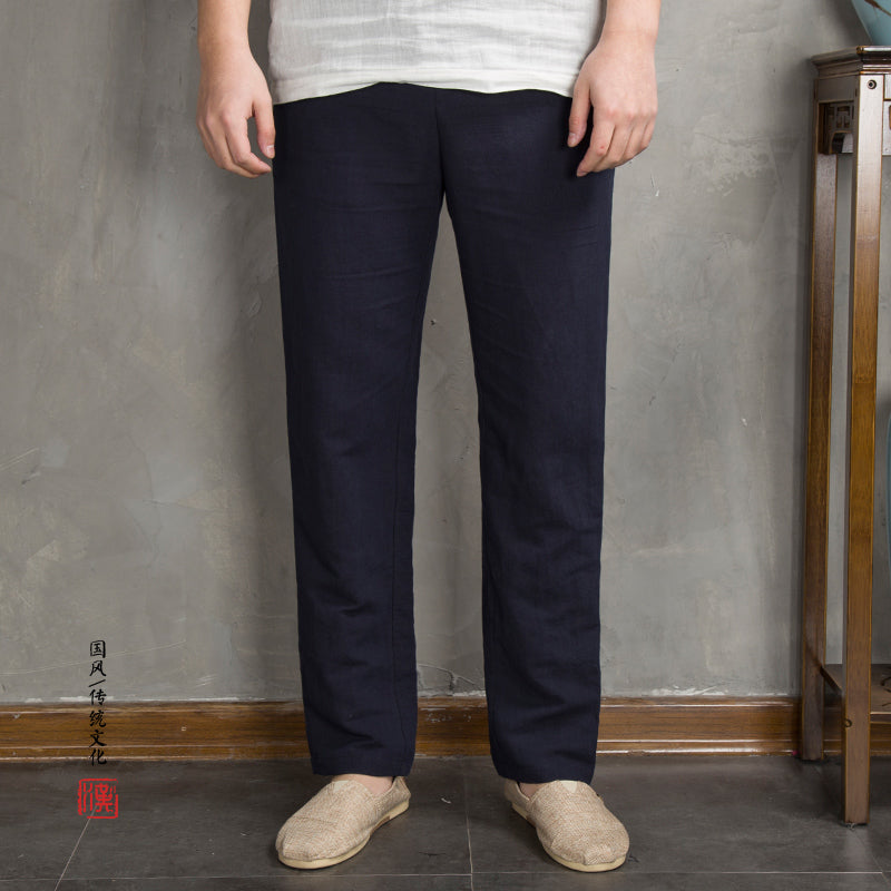 Summer Loose Breathable Drawstring Tatting Trousers Men Blazer - Tophatter Daily Deals