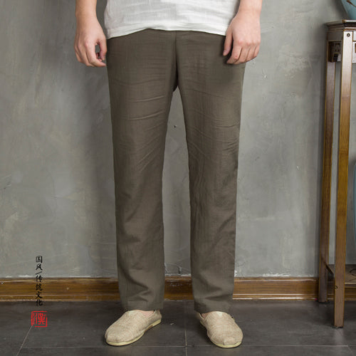 Summer Loose Breathable Drawstring Tatting Trousers Army Green Men Blazer - Tophatter Daily Deals