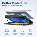 Purely Laptop Cooling Pad, 6 Adjustable Height Laptop Stand, 4 Fans: 3 Fan Modes + 6 Speeds, LED Display, 2 USB Ports Cooling Pad - Tophatter Daily Deals