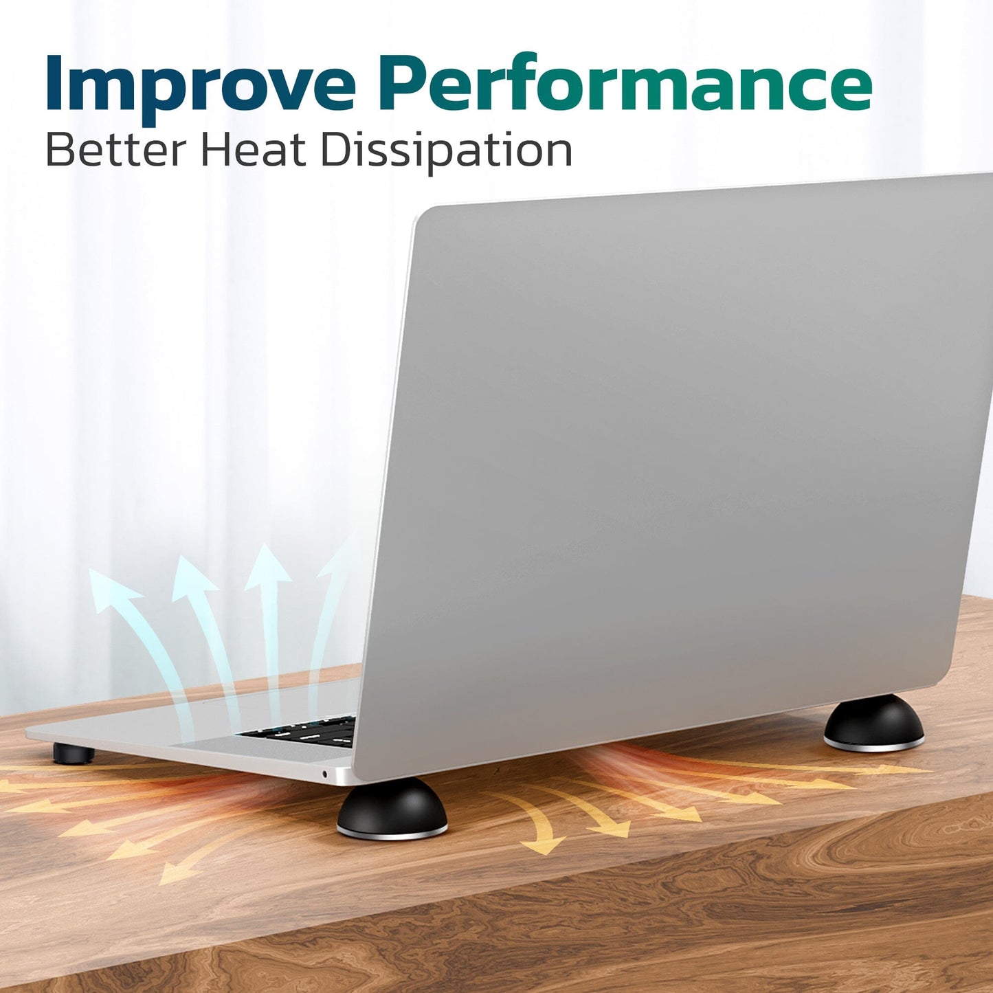 Purely Laptop Cooling Pad Legs Portable Magnetic Ball Opens Into 4 Non-Slip Laptop Stand Legs Cooling Pad - Tophatter Daily Deals