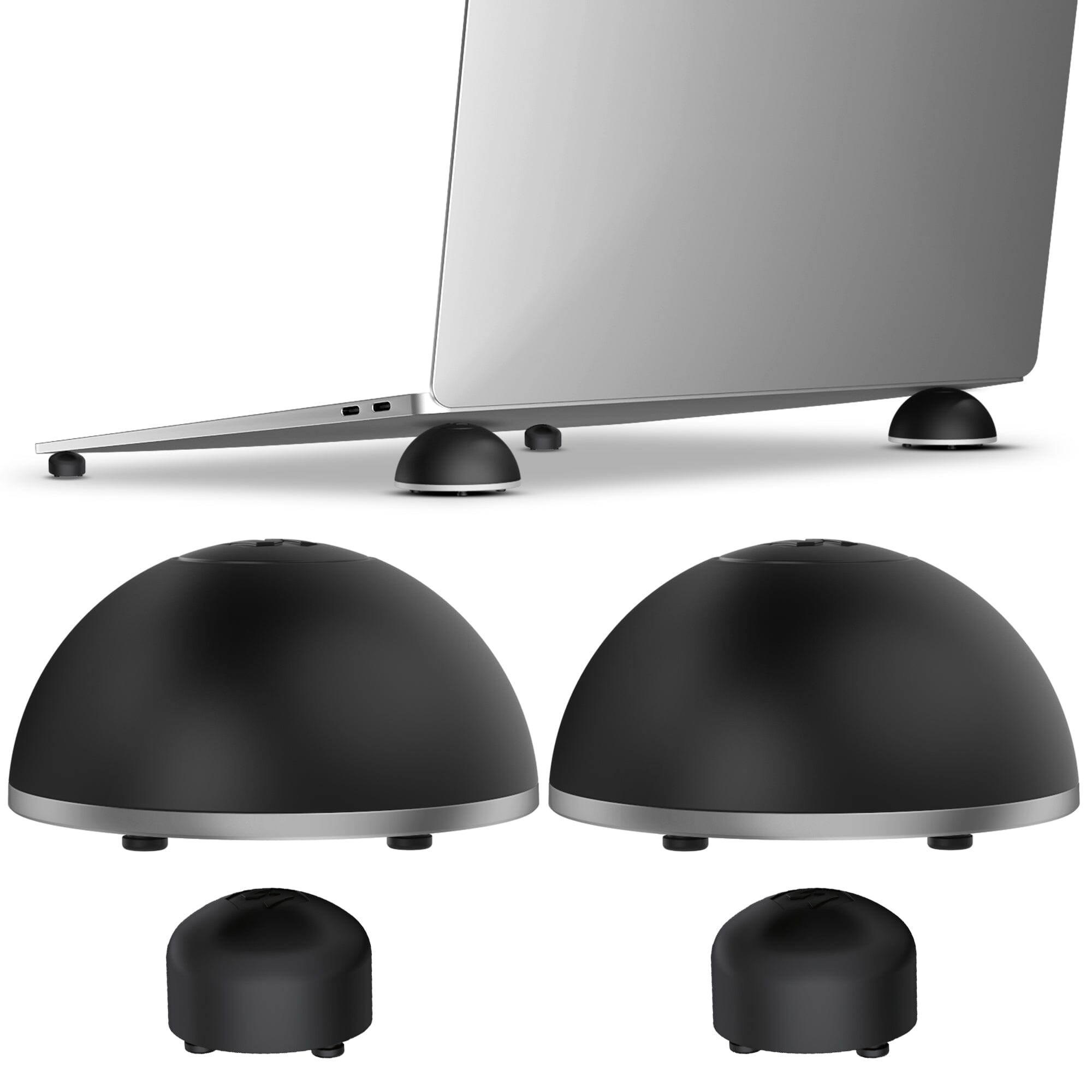 Purely Laptop Cooling Pad Legs Portable Magnetic Ball Opens Into 4 Non-Slip Laptop Stand Legs Cooling Pad - Tophatter Daily Deals