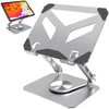 Purely SW60 Swivel Tablet Stand, Aluminum iPad Stand with 360Â° Rotating Base, Adjustable & Foldable Tablet Holder Tablet Holder - Tophatter Daily Deals