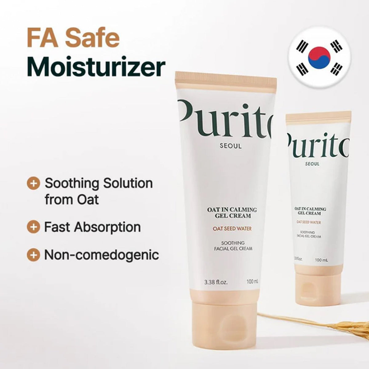 Purito Oat-in Calming Gel Cream 100ml Tube - Tophatter Daily Deals