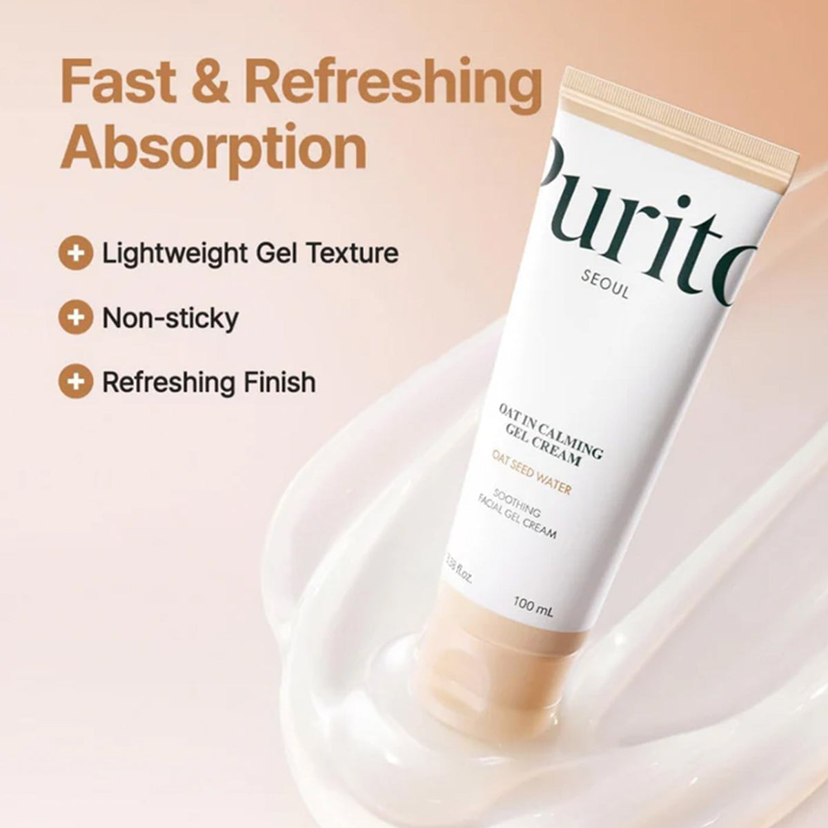 Purito Oat-in Calming Gel Cream 100ml Tube - Tophatter Daily Deals