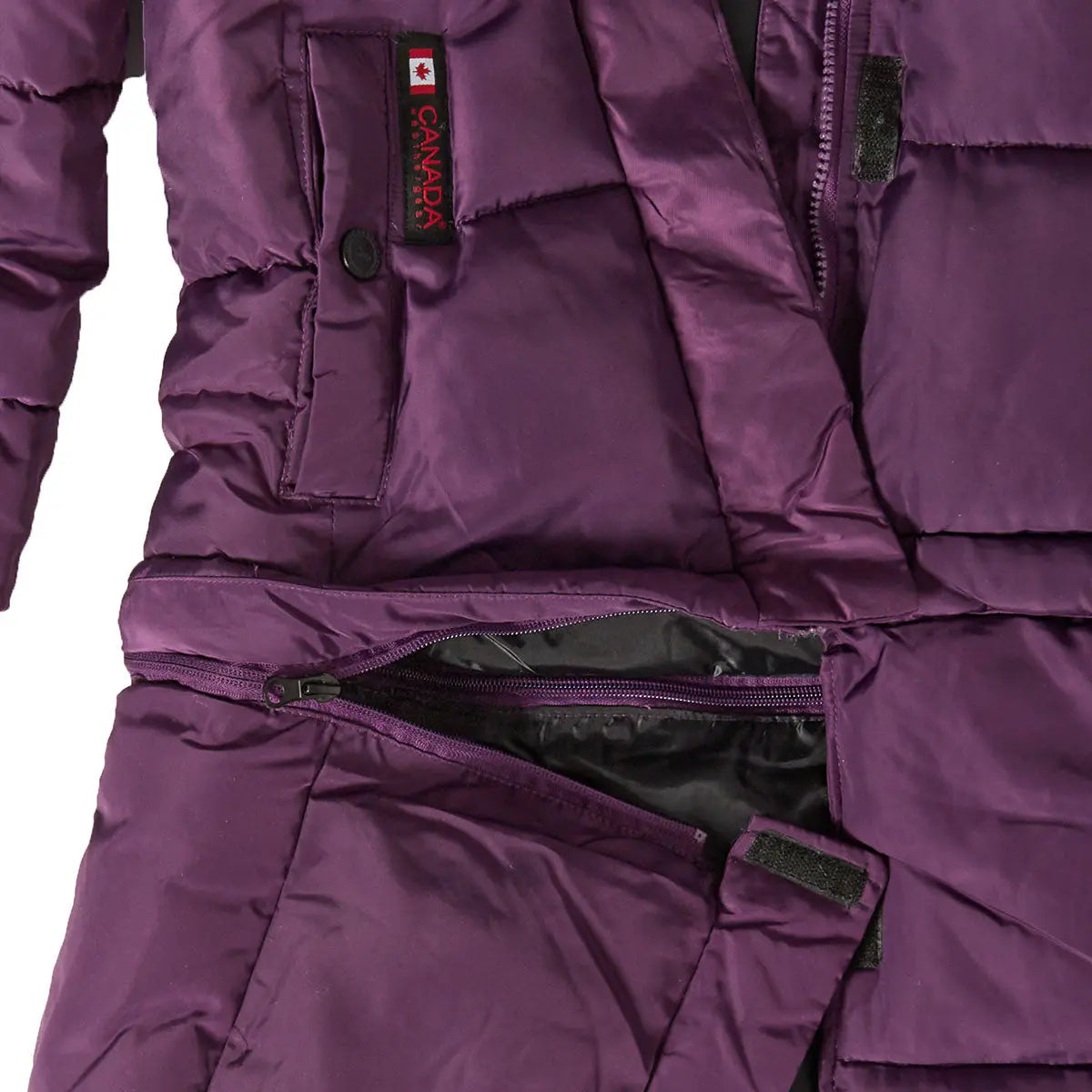 Canada Weather Gear Women's Long Puffer with Sherpa Lined Hood Puffer - Tophatter Daily Deals