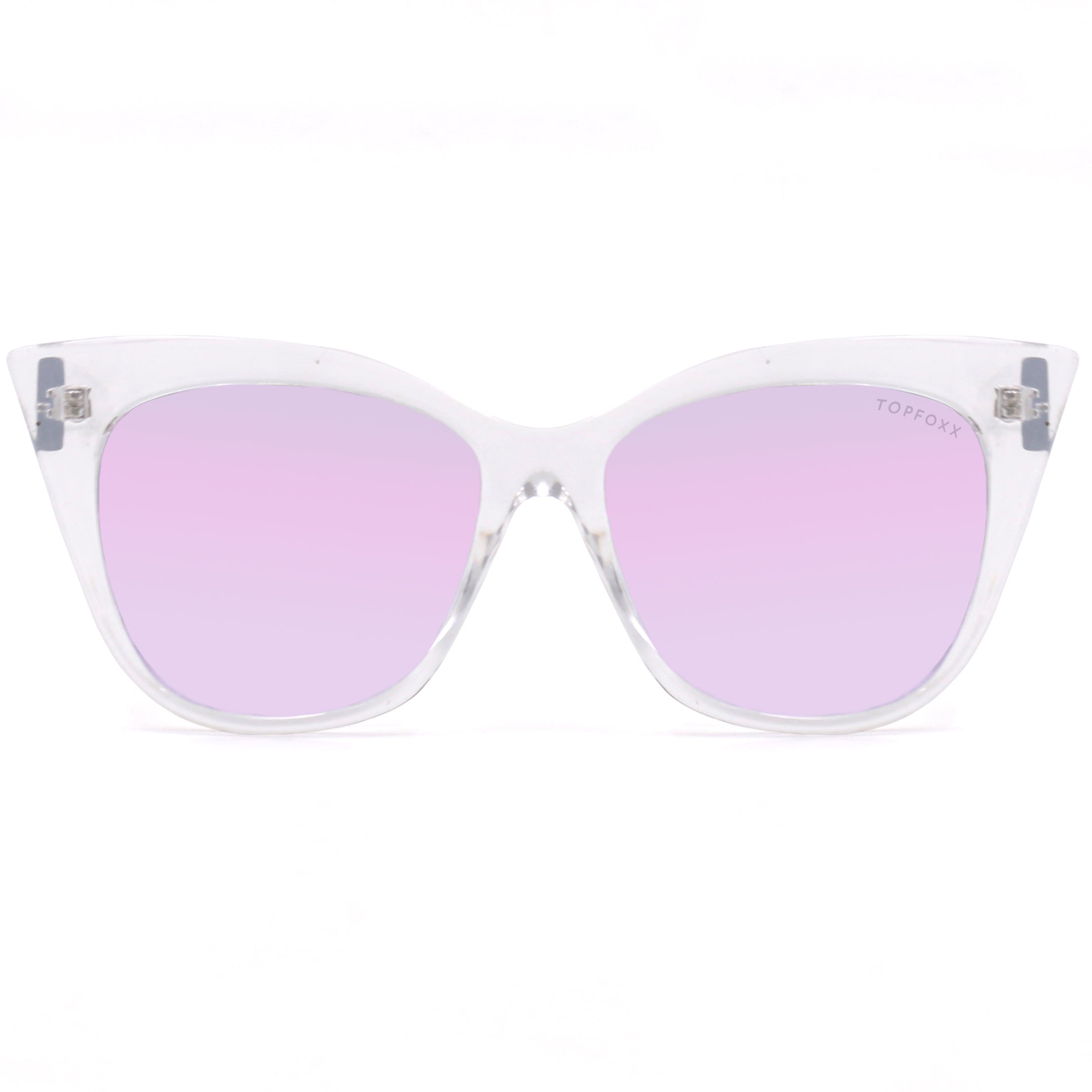 TopFoxx Sustainable Venice - Clear Purple Women's Sunglasses Sunglasses - Tophatter Daily Deals