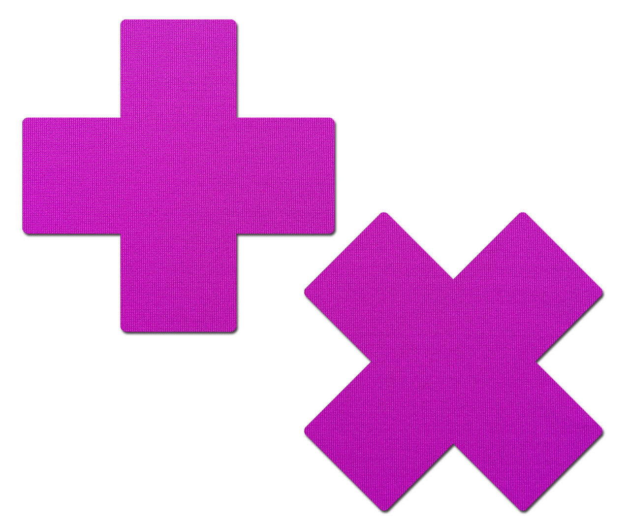 Neon Purple Blacklight Reactive Cross Nipple Pasties - Tophatter Daily Deals