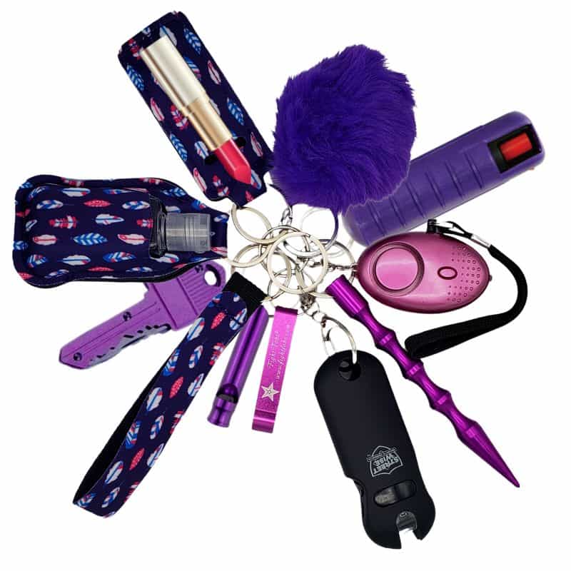 Fight Fobs® Tribe Vibe Boho Self Defense Key Chain Set Luxe (+Stun Gun+Key Knife) Self-Defense Keychains - Tophatter Daily Deals