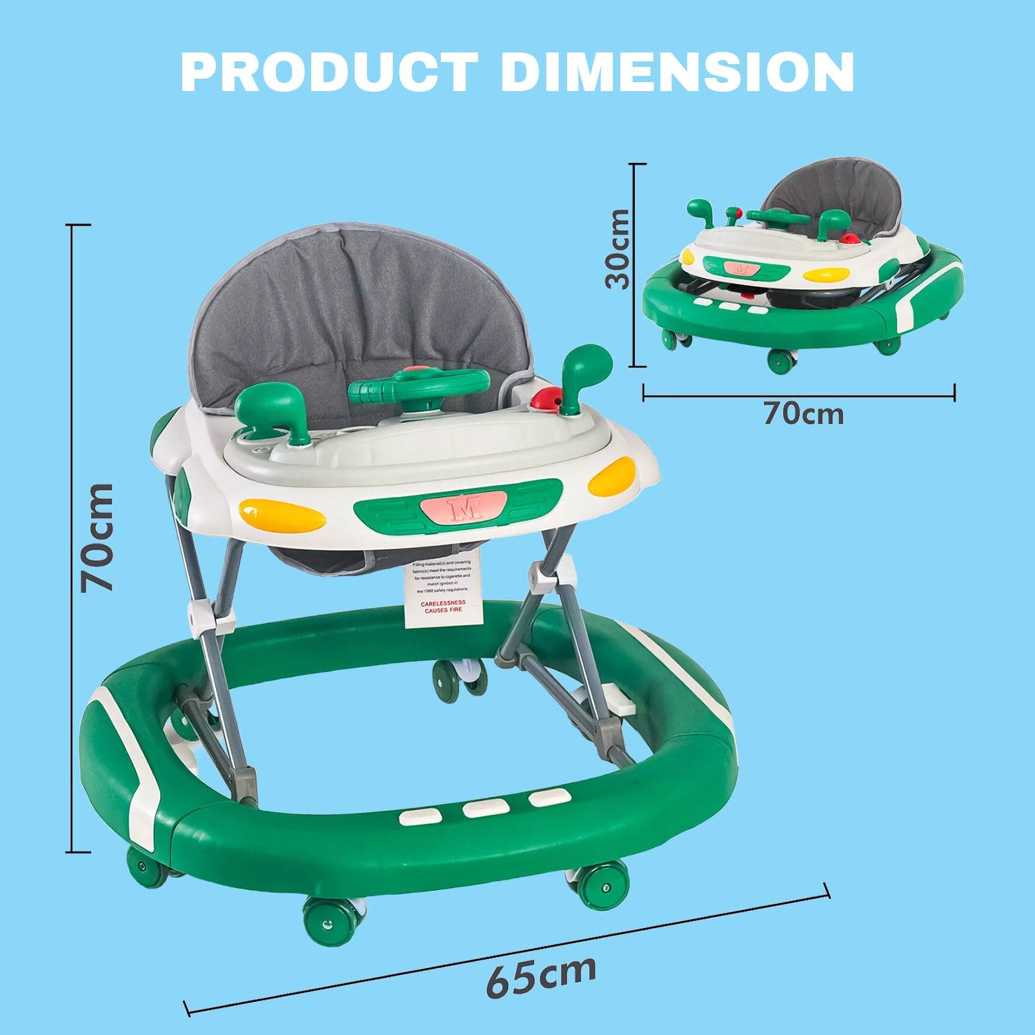 Childrens Push Along Walker - Baby Walker Rocker Bouncer First Steps Push Along Activity Music Ride On Car UK Green Baby Health & Grooming Kits - Tophatter Daily Deals