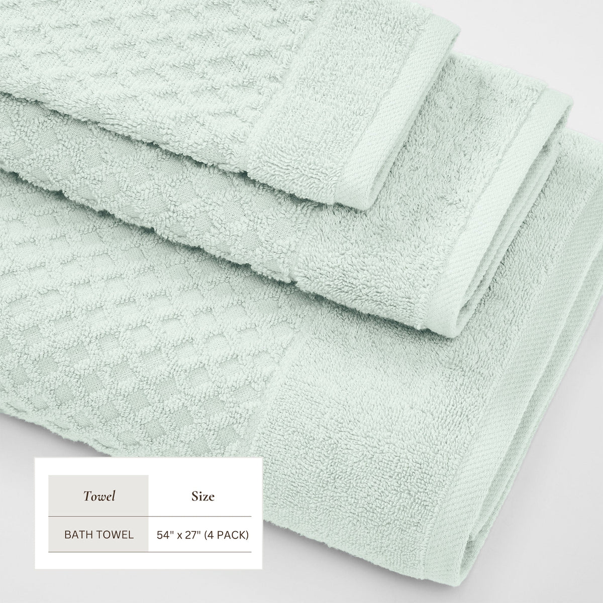 Cotton Diamond Waffle Weave Bath Towel Set - Grayson Collection Bath - Tophatter Daily Deals