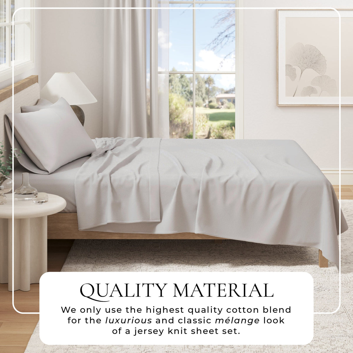 100% Organic Cotton Jersey Knit Sheets Bedding - Tophatter Daily Deals