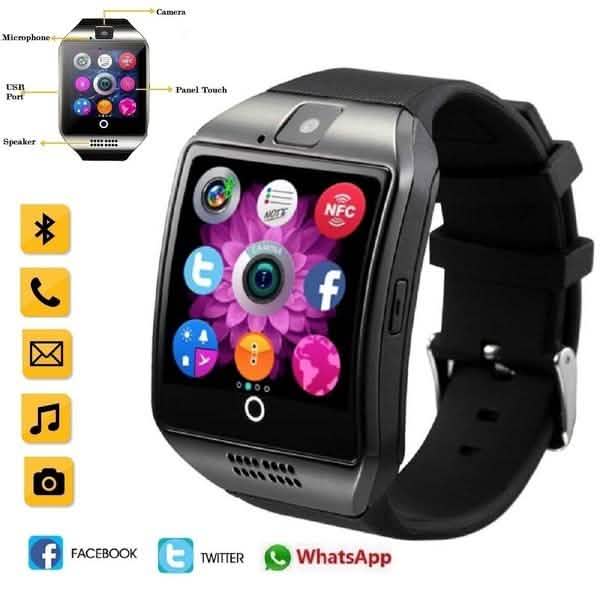 Q18 Smart Watch Bluetooth Clock Smart Watches - Tophatter Daily Deals