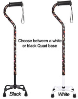 Flight of the Hummingbird Aluminum Convertible Quad Base Walking Cane - Adjustable Shaft Quad Base Canes - Tophatter Daily Deals