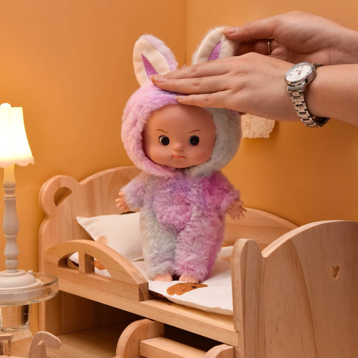 10.6 Inch Plush Animal Onesie Baby Doll with Eyes Closed, Posable Doll - Tophatter Daily Deals