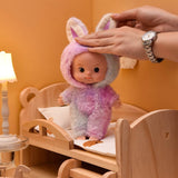 10.6 Inch Plush Animal Onesie Baby Doll with Eyes Closed, Posable Doll - Tophatter Daily Deals