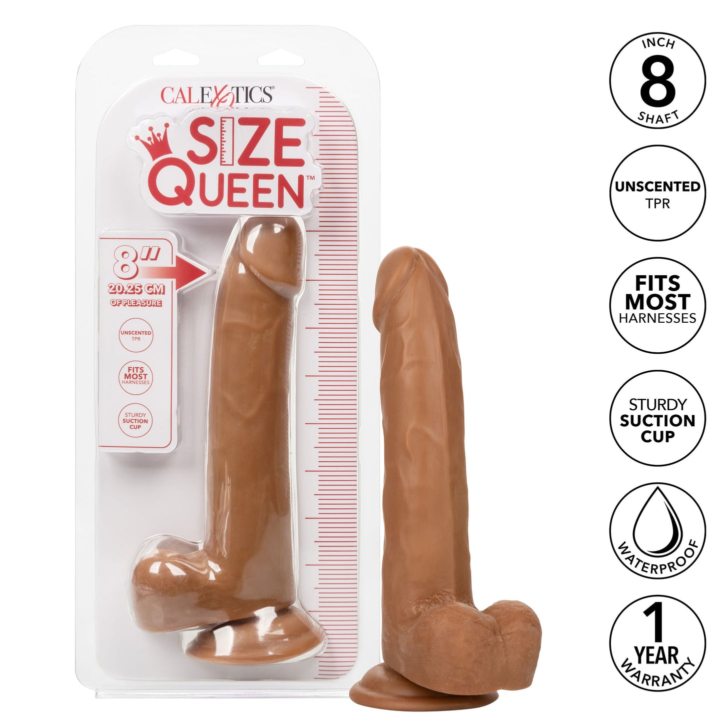 Size Queen 8 Inch Realistic Dong in Ivory > Dildos > Realistic Dildos - Tophatter Daily Deals