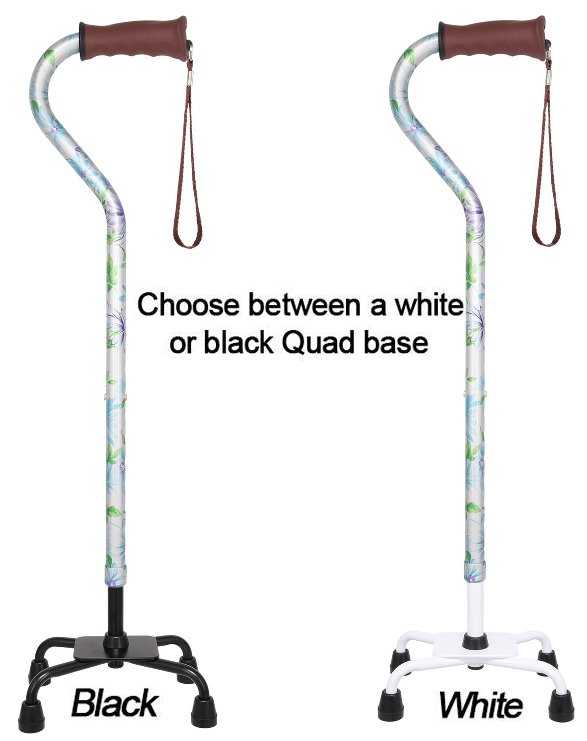 Heavenly Gardens: Supportive Quad Base Cane - Comfort Grip Quad Base Canes - Tophatter Daily Deals