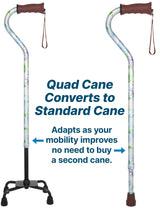 Heavenly Gardens: Supportive Quad Base Cane - Comfort Grip Quad Base Canes - Tophatter Daily Deals