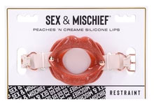 Sex and Mischief Peaches n CreaMe Silicone Lips > Bondage Gear > Gags and Bits - Tophatter Daily Deals