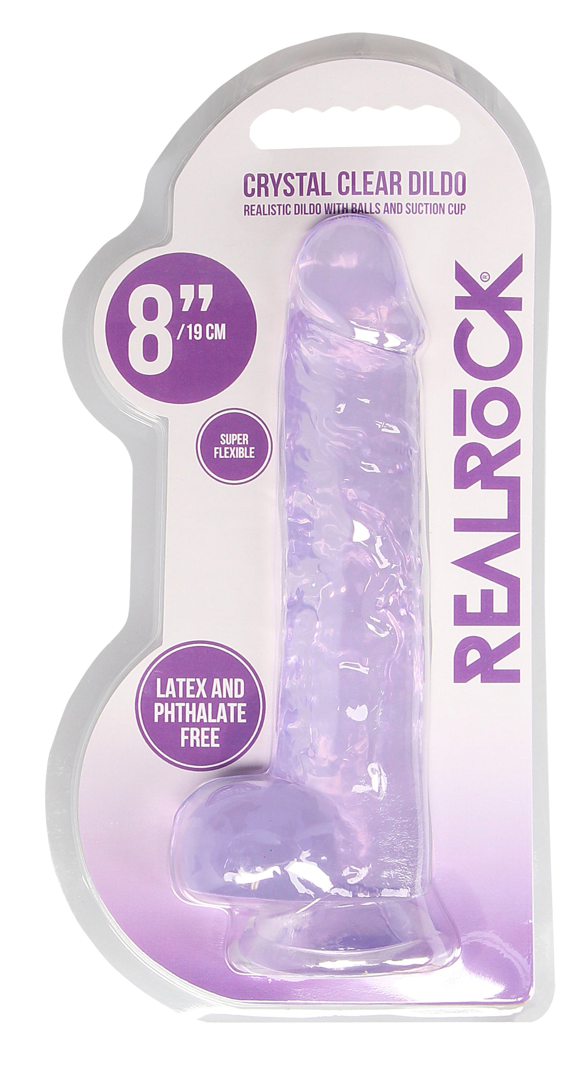 Realrock Crystal Clear (Transparent) – 8 Inch Realistic Dildo with Balls > Dildos > Realistic Dildos - Tophatter Daily Deals