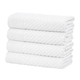 Cotton Diamond Waffle Weave Bath Towel Set - Grayson Collection Bath Towel (Pack of 4) Optic White Bath - Tophatter Daily Deals
