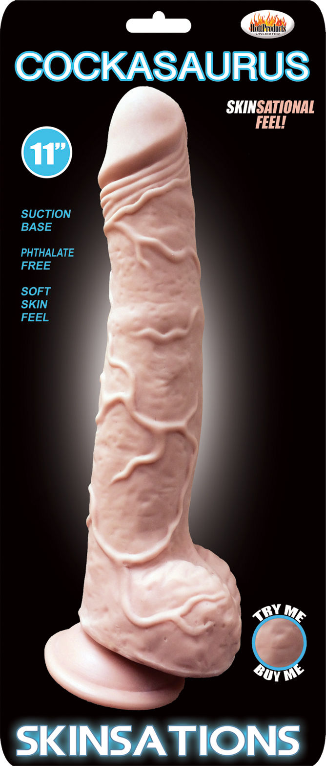 Skinsations Cockasaurus 11 Inch – Realistic Ultra Soft Dildo > Dildos > Large Dildos - Tophatter Daily Deals