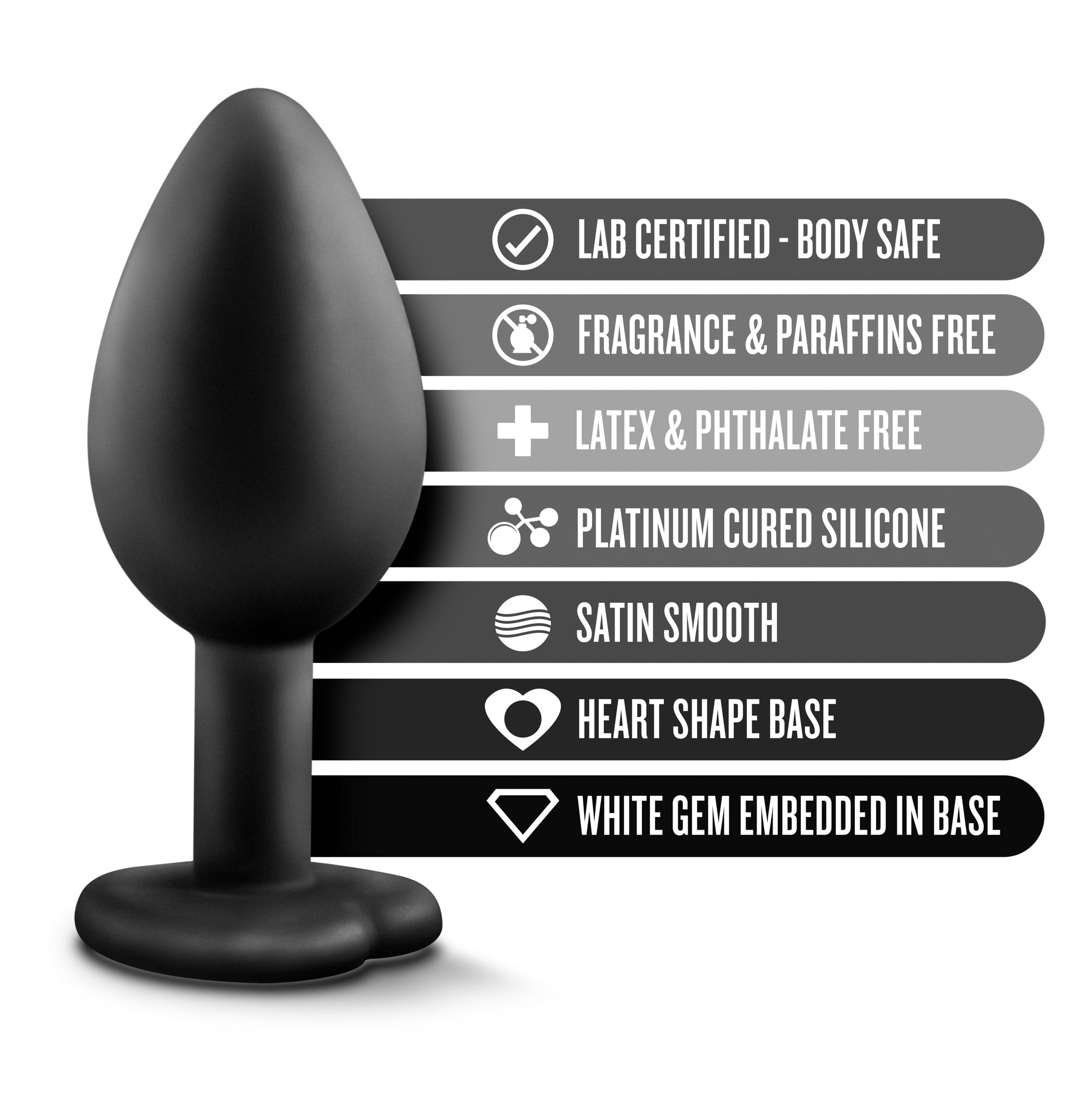Temptasia Bling Plug Small Black > Anal Range > Jewel Butt Plugs - Tophatter Daily Deals
