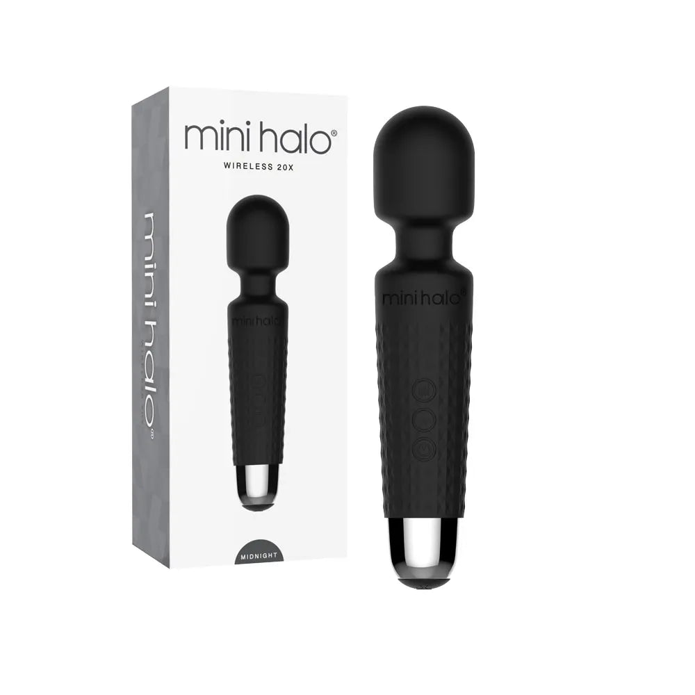 Mini Halo Midnight – Rechargeable Wand Massager with 20 Vibration Patterns > Vibrators > Mini Vibrators - Tophatter Daily Deals
