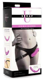 Double Charmer Silicone Double Dildo with Adjustable Harness > Dildos > Strap On Harnesses - Tophatter Daily Deals