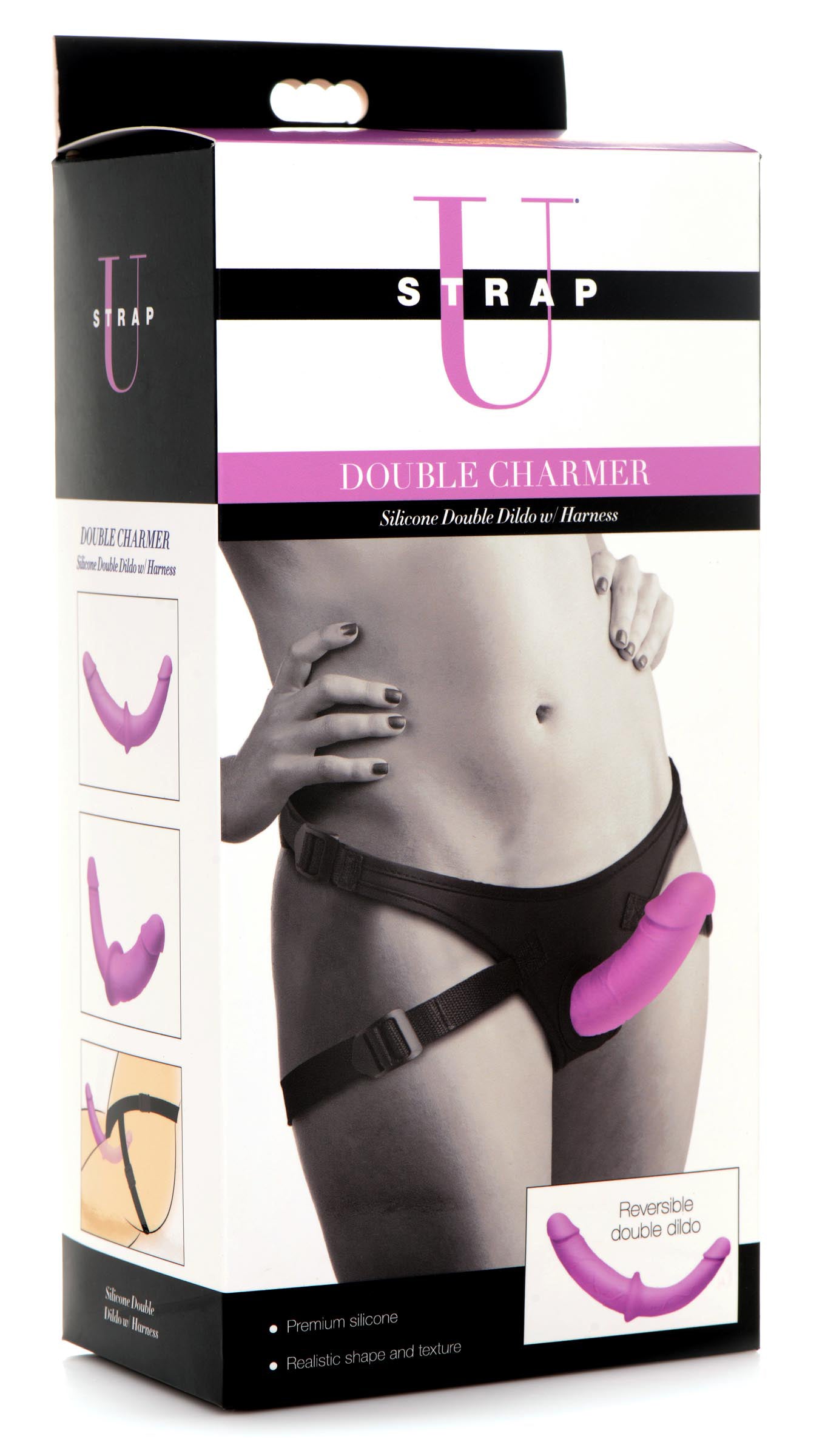Double Charmer Silicone Double Dildo with Adjustable Harness > Dildos > Strap On Harnesses - Tophatter Daily Deals
