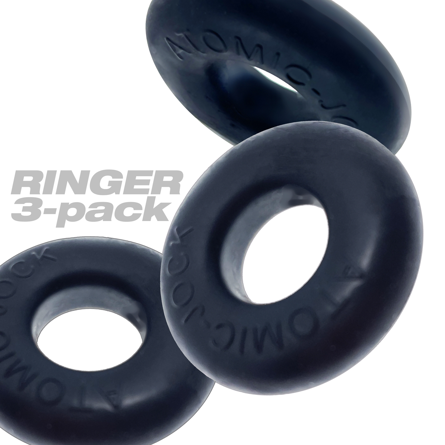 Oxballs Ringer 3-Pack (Night Black) – Silicone Cockring Set > Cock Ring > Sets - Tophatter Daily Deals