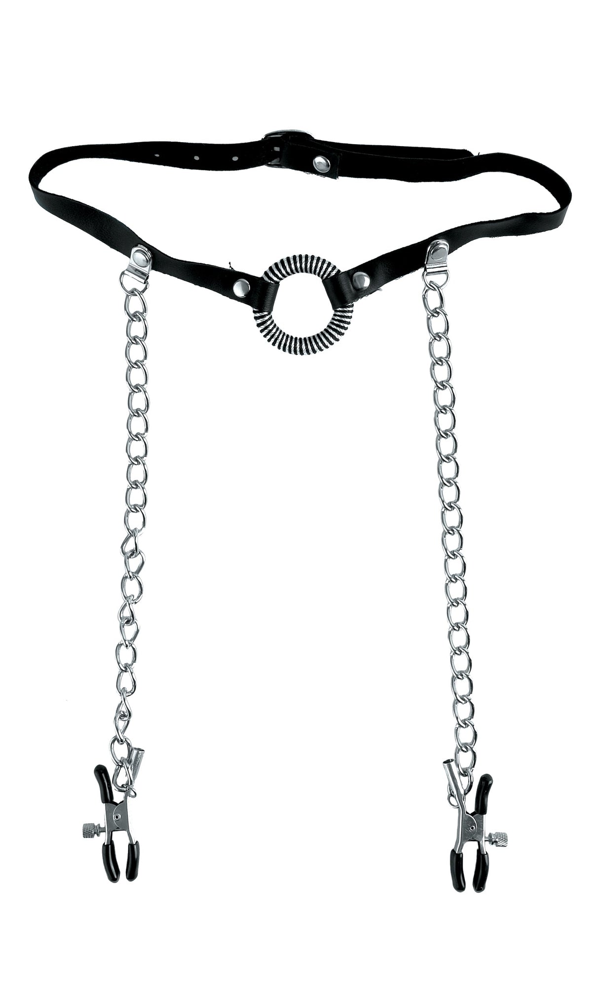 Fetish Fantasy Series O Ring Gag with Nipple Clamps Body Restraints > Bondage Gear > Restraints - Tophatter Daily Deals
