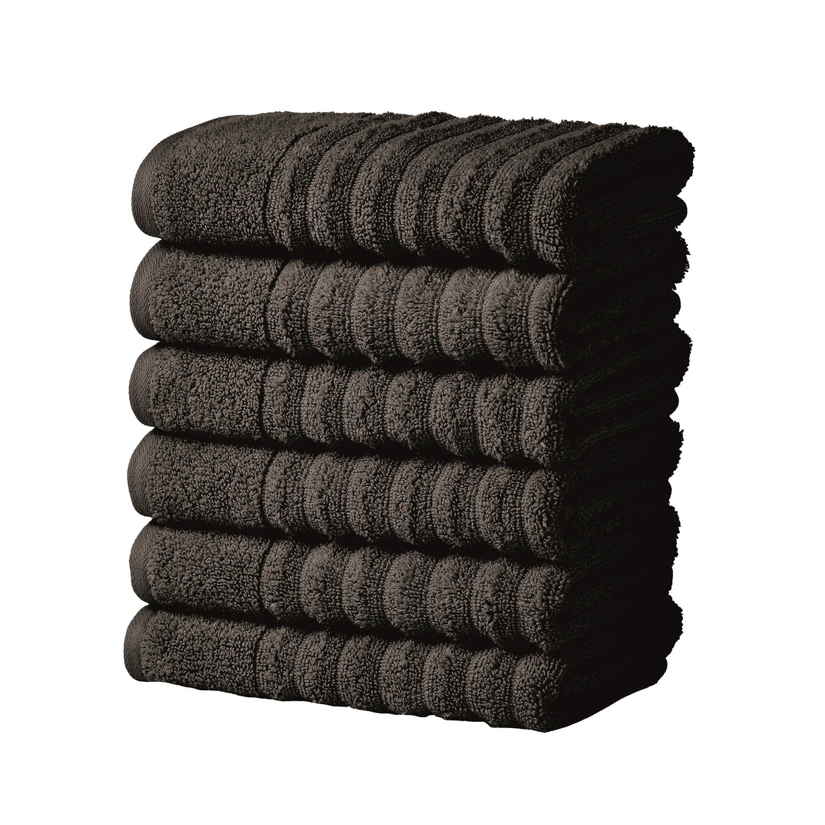 Luxury Combed Cotton Bath Towel Set - Karina Collection Hand Towel (Pack of 6) Midnight Grey Bath - Tophatter Daily Deals