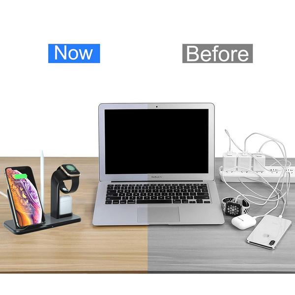 Qi 10W Fast Phone Wireless Charging Stand Charging Station - Tophatter Daily Deals