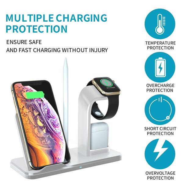 Qi 10W Fast Phone Wireless Charging Stand Charging Station - Tophatter Daily Deals