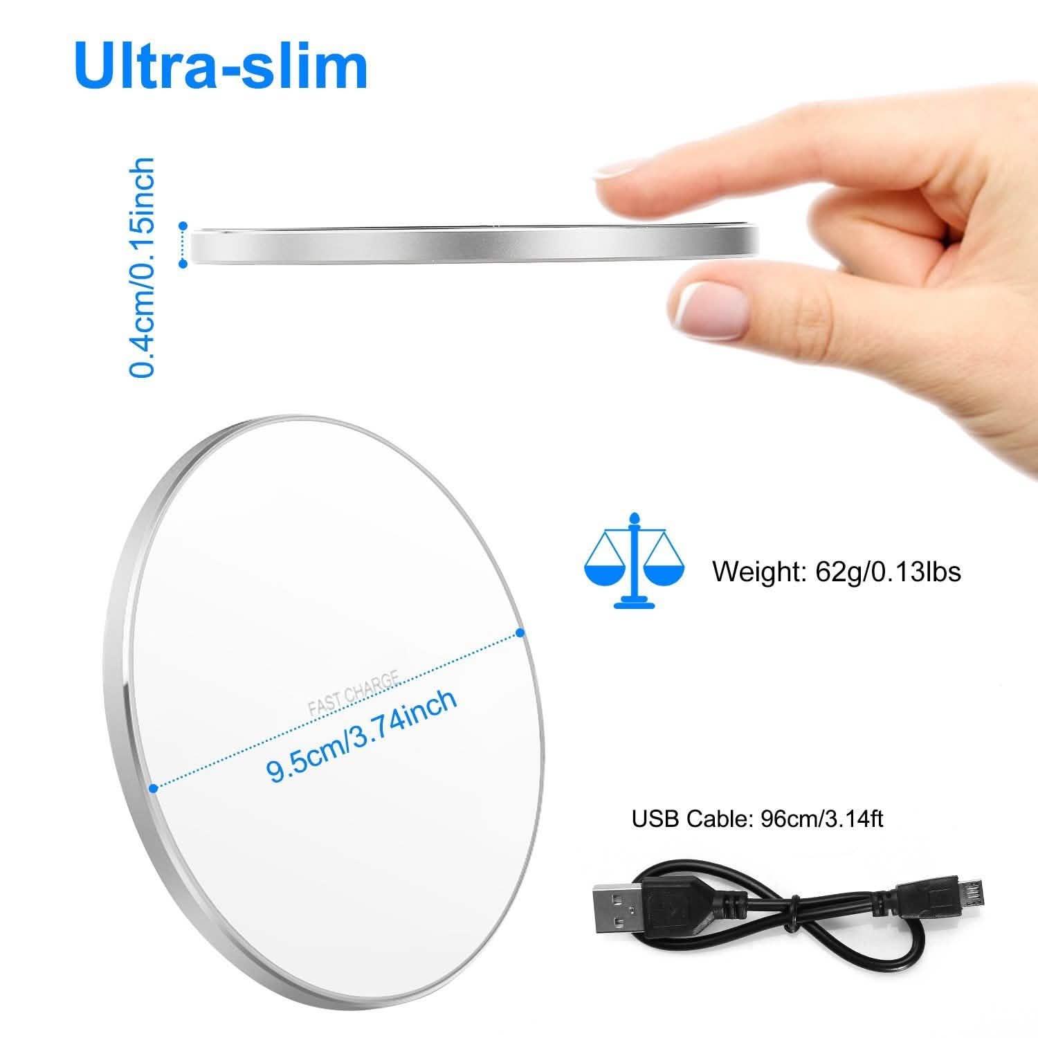 Qi Fast Wireless Charger 10W Charging Pads Mobile Accessories - Tophatter Daily Deals