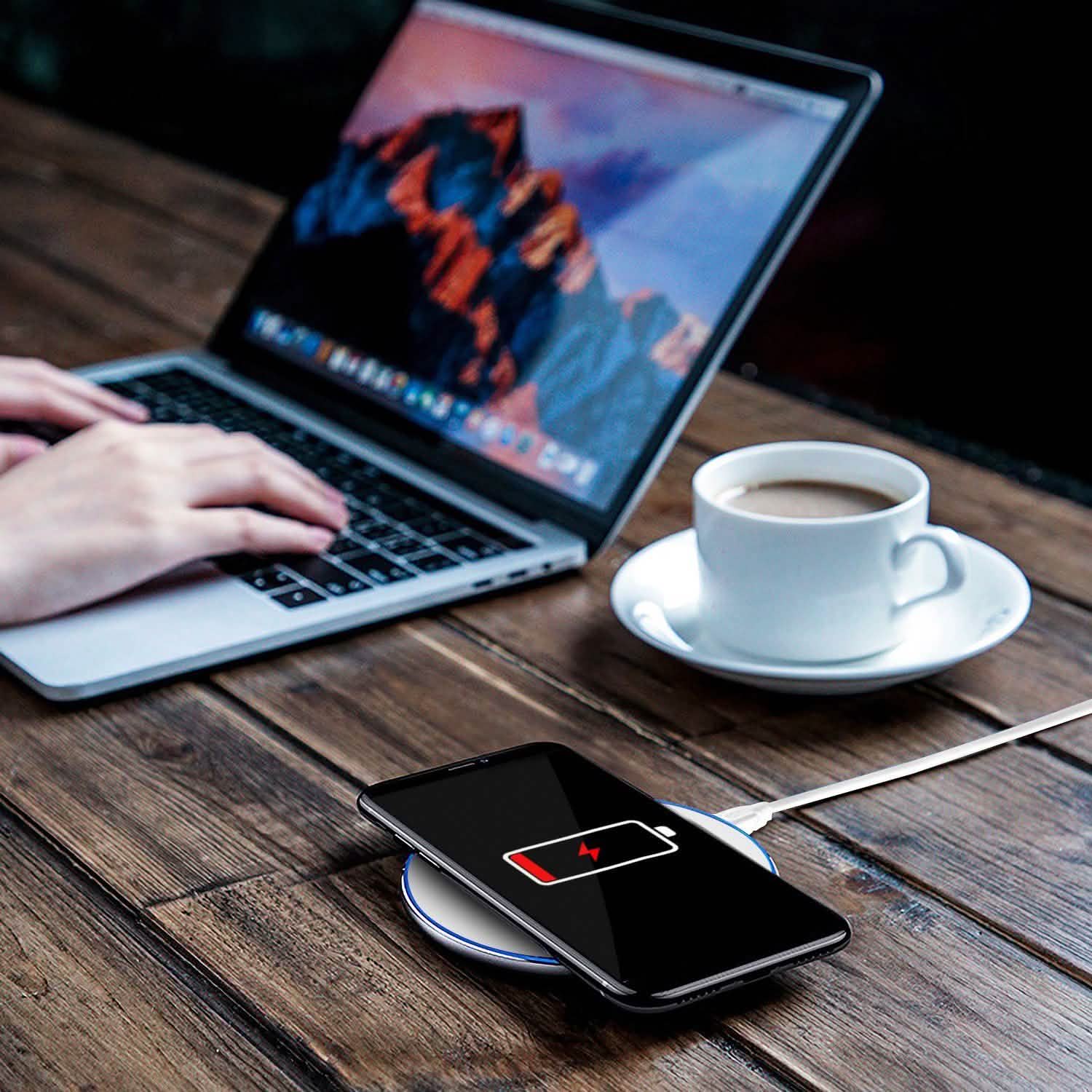 Qi Fast Wireless Charger 10W Charging Pads Mobile Accessories - Tophatter Daily Deals