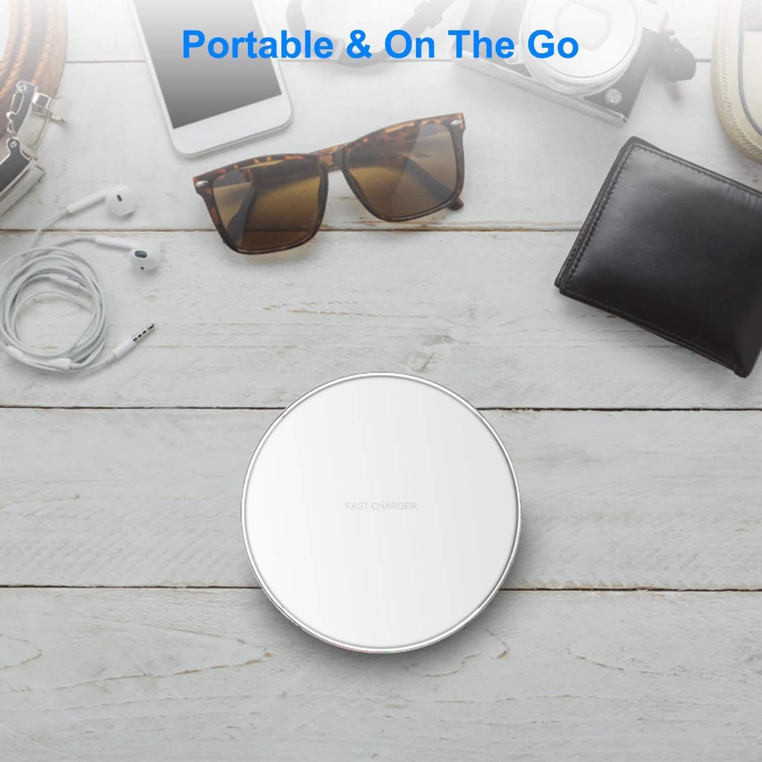 Qi Fast Wireless Charger 10W Charging Pads Mobile Accessories - Tophatter Daily Deals