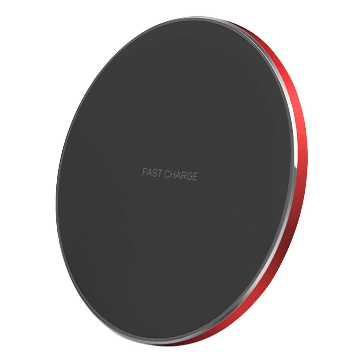 Qi Fast Wireless Charger 10W Charging Pads Red Mobile Accessories - Tophatter Daily Deals