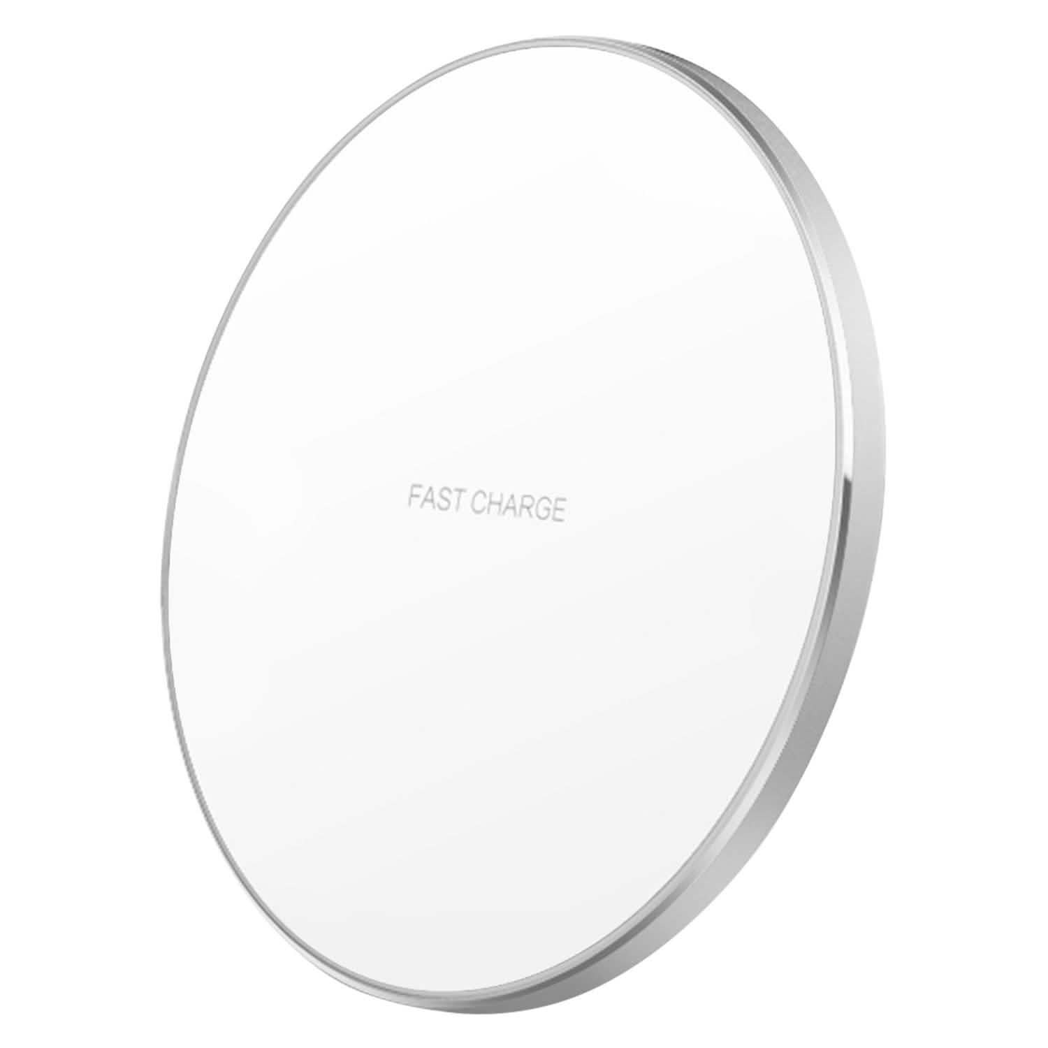 Qi Fast Wireless Charger 10W Charging Pads White Mobile Accessories - Tophatter Daily Deals