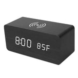 Qi Wireless Charger Digital Alarm Clock Black Household Appliances - Tophatter Daily Deals