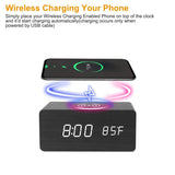 Qi Wireless Charger Digital Alarm Clock Household Appliances - Tophatter Daily Deals