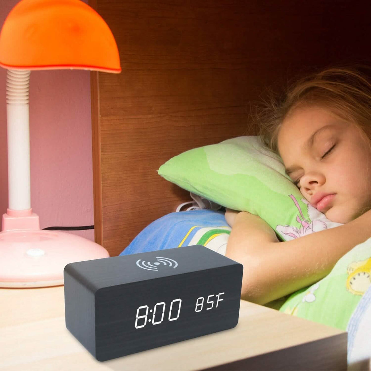Qi Wireless Charger Digital Alarm Clock Household Appliances - Tophatter Daily Deals