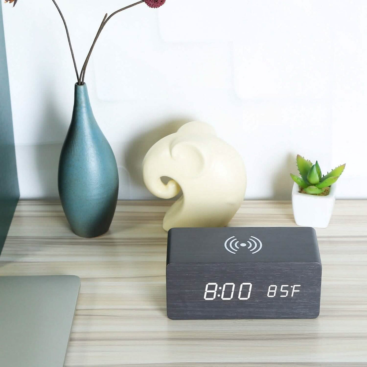 Qi Wireless Charger Digital Alarm Clock Household Appliances - Tophatter Daily Deals
