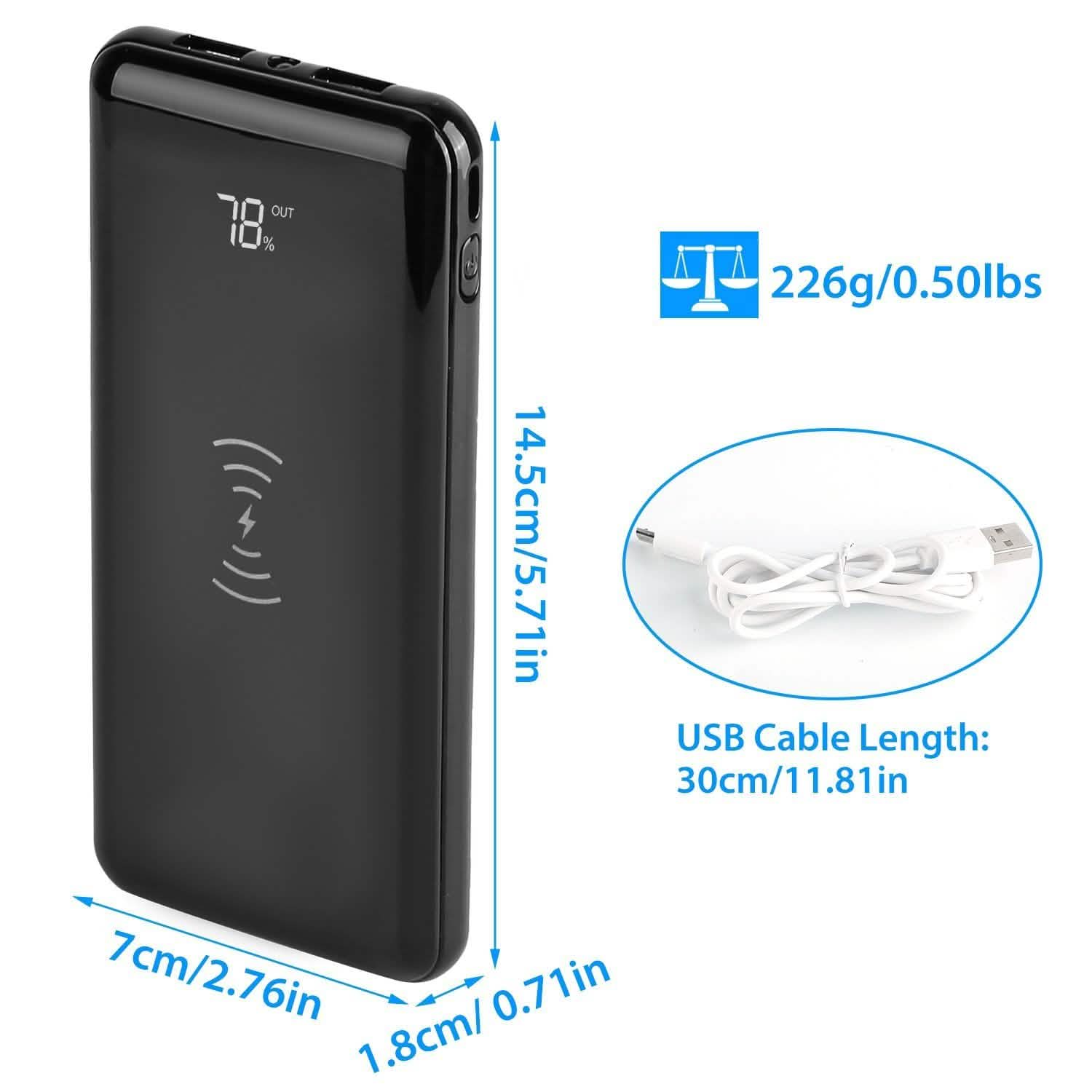 Qi Wireless Charging Station 10000mAh Power Bank Mobile Accessories - Tophatter Daily Deals