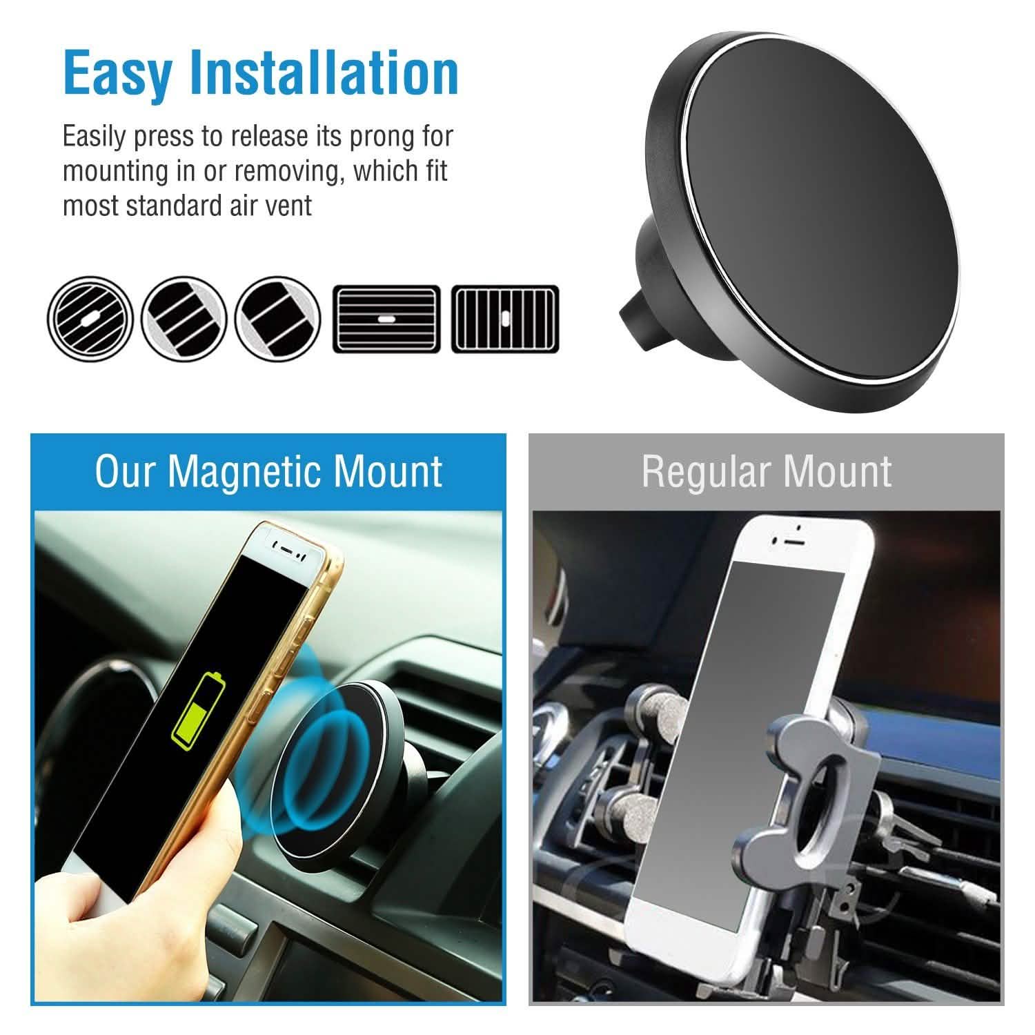Qi Wireless Magnetic Car Charger Automotive - Tophatter Daily Deals