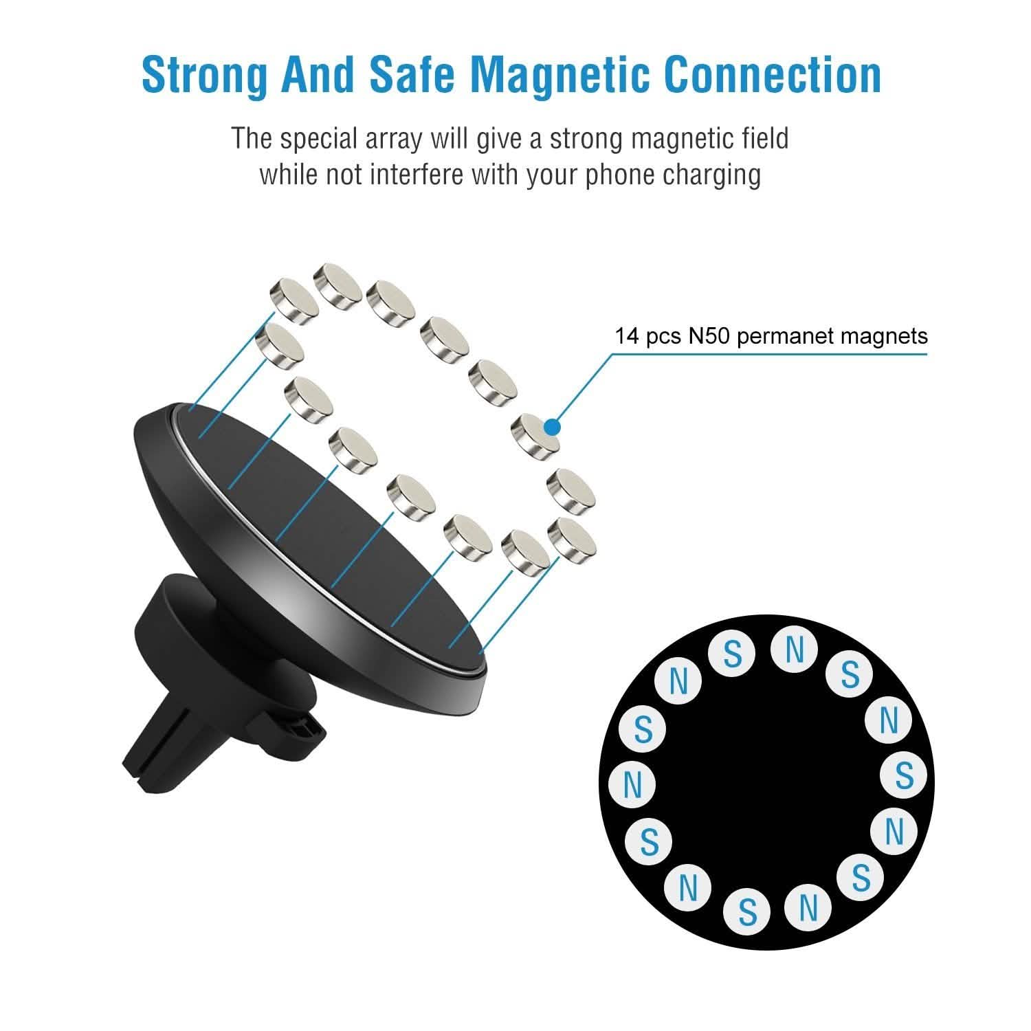 Qi Wireless Magnetic Car Charger Automotive - Tophatter Daily Deals