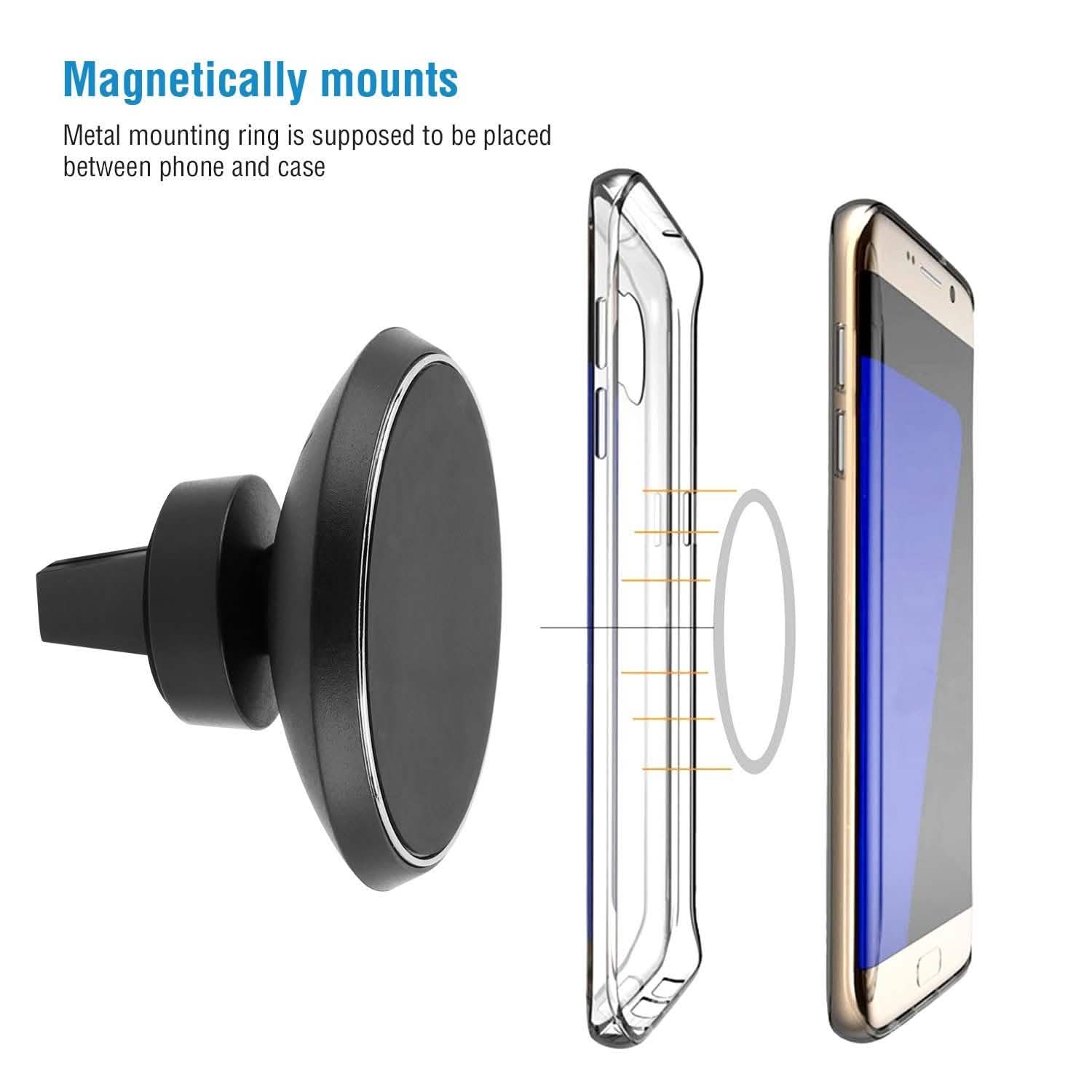 Qi Wireless Magnetic Car Charger Automotive - Tophatter Daily Deals