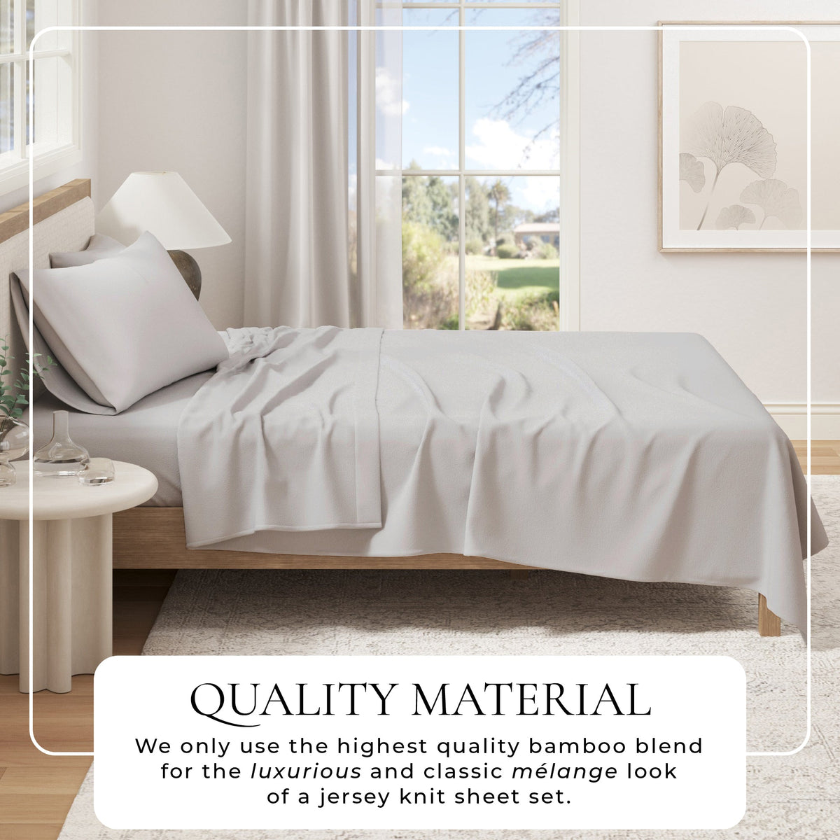 Viscose from Bamboo & Cotton Blend Jersey Knit Sheets Bedding - Tophatter Daily Deals